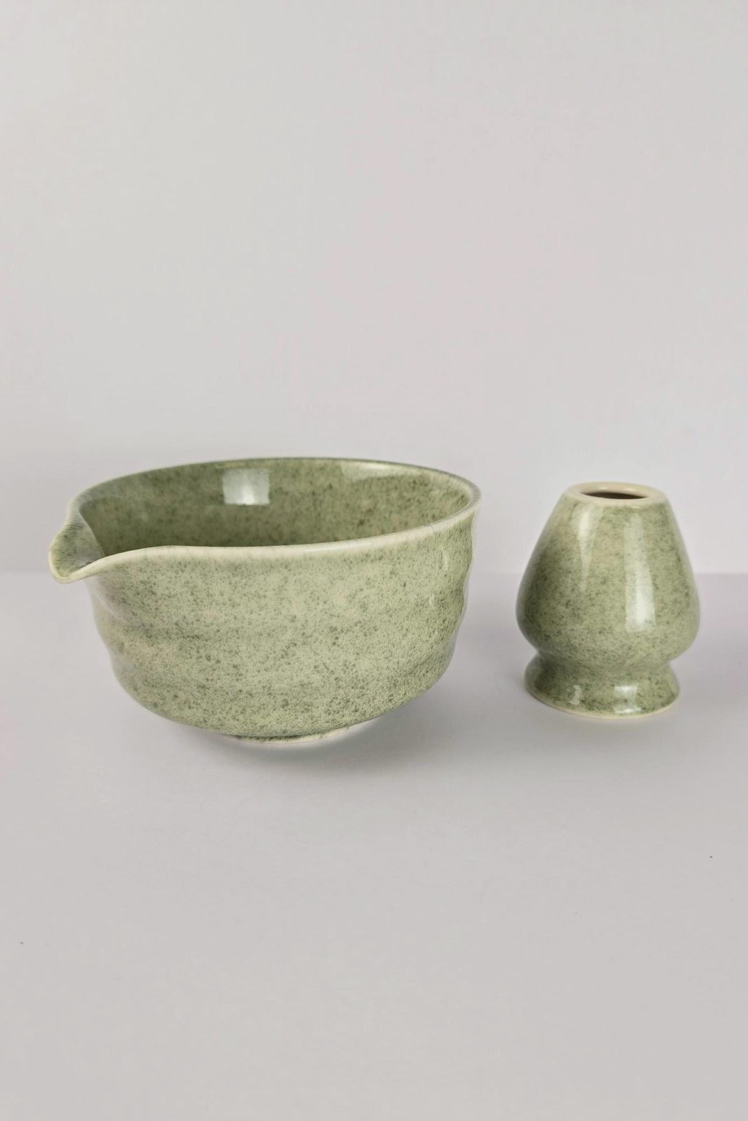 Matcha 2pc Bowl & Whisk Holder Set - Green