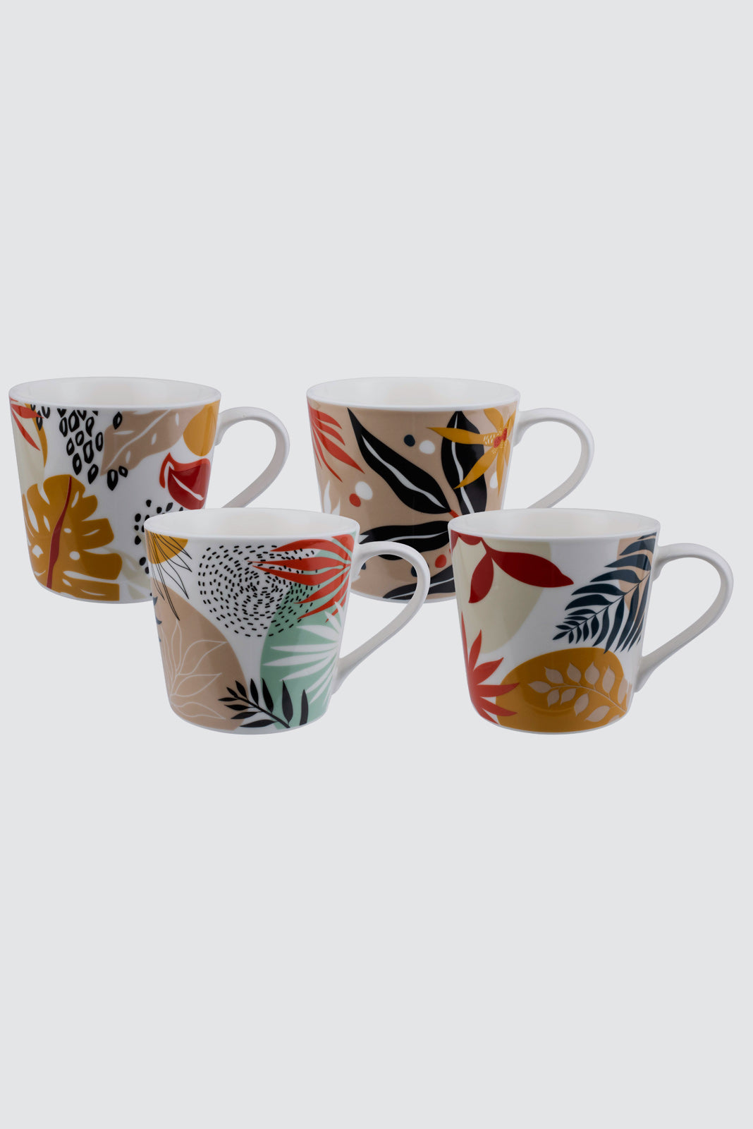 Bundanoon Abstract Paradise 400ml Mug - set of 4