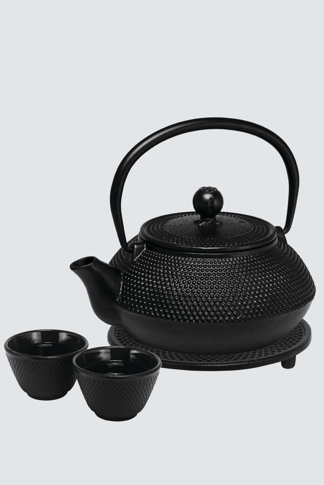 Hobnail Cast Iron Teapot Set